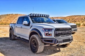 Ford F-150 LED Light Bar - Overhead - KC HiLiTES - Pro6 Gravity 9-Light Combo - Black - `15-`20